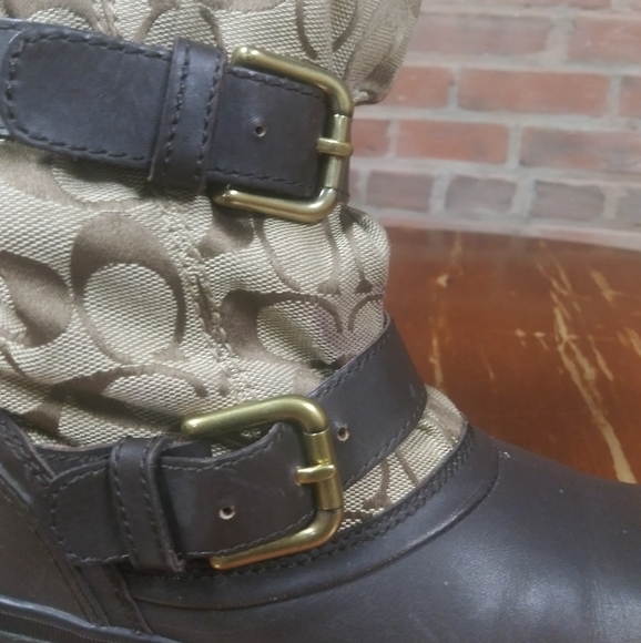 Coach | 'Holloway' Signature Print Fur Lined Boot - Picture 7 of 9